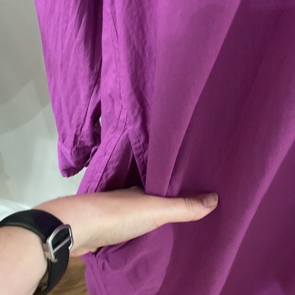 Xirena Blayke cotton poplin shirt dress in purple wine size XS - Picture 11 of 15